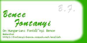 bence fontanyi business card